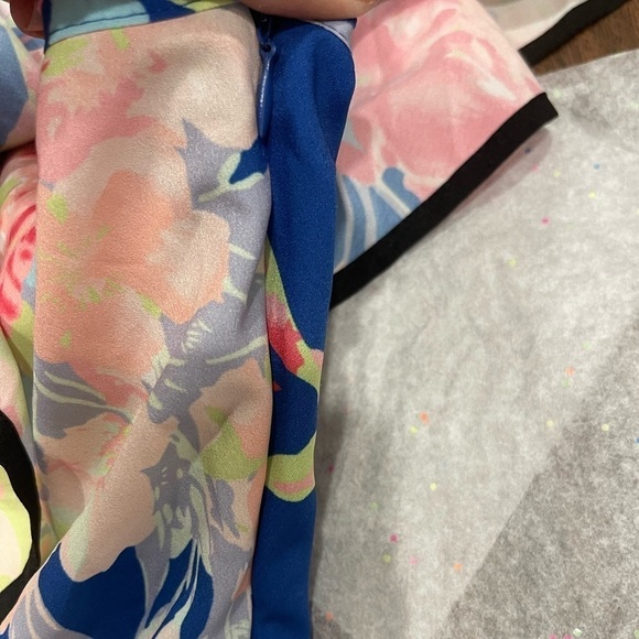 Yumi Kim Blue Floral One Shoulder Mini Dress.Size S - Picture 7 of 11